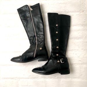 Micheal Kors Black Leather Boots (flats).